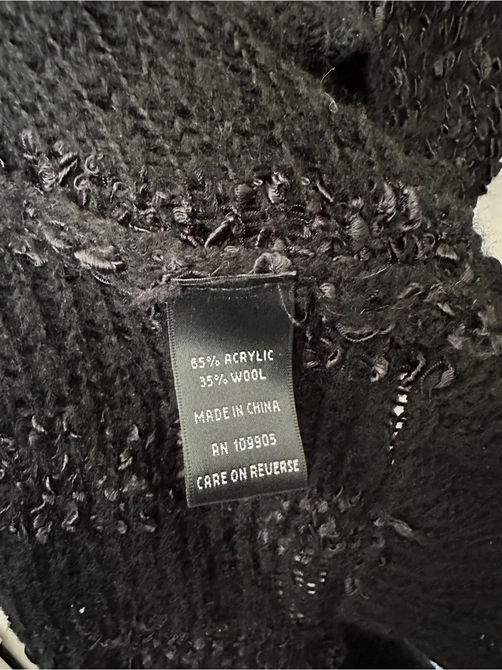 Black Ruffled Knit Cardigan - Picture 8 of 8